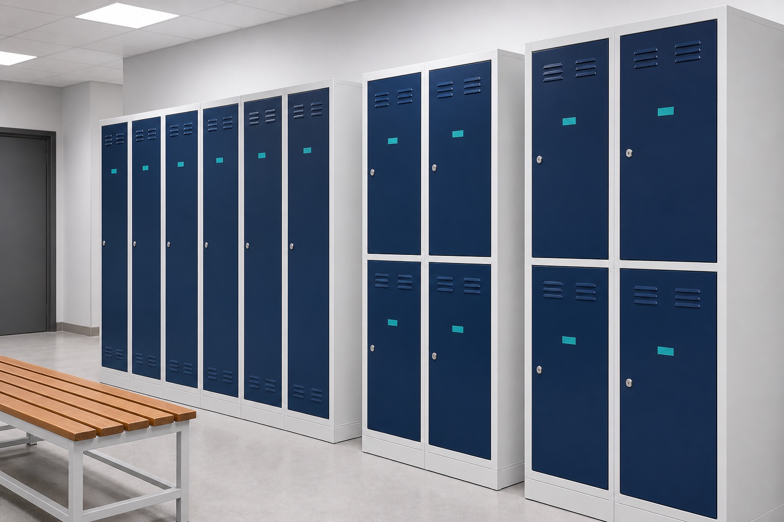 Illustrated visualisation of Staff Lockers — not a photograph of a VERO product or installation.
